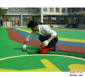 吉林塑胶网球场地设计 体育围网 灯光建设 塑胶跑道划线