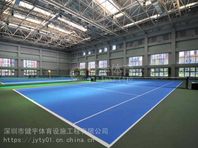 深圳网球场施工_网球场建设工程_地面围网灯光整体配套工程服务_深圳市健宇体育_专业球场施工