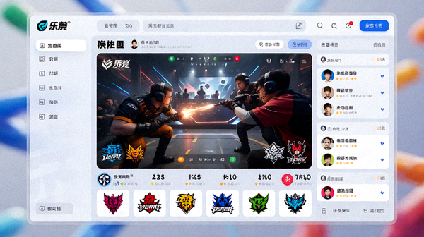 乐竞电竞平台电竞赛事直播界面展示